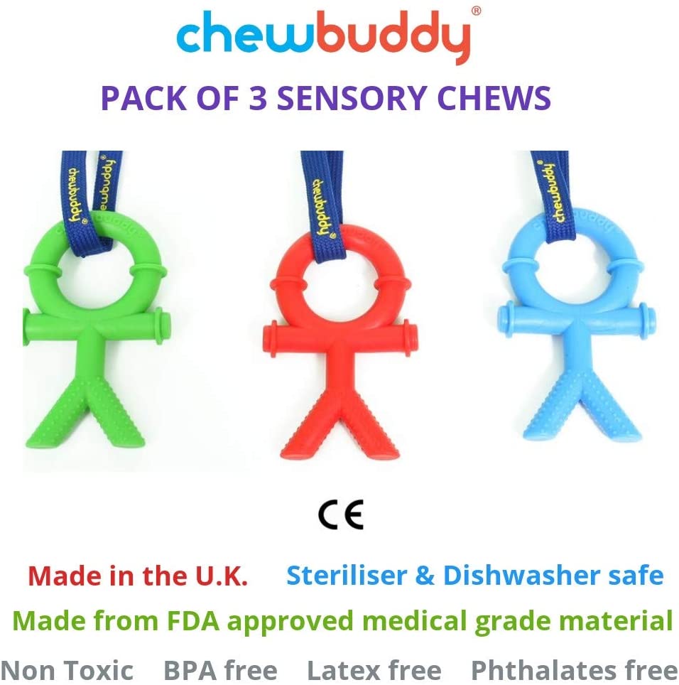 Chewbuddy Pack of 2 Medical Grade Material Textured Sensory Chews For Autism 
