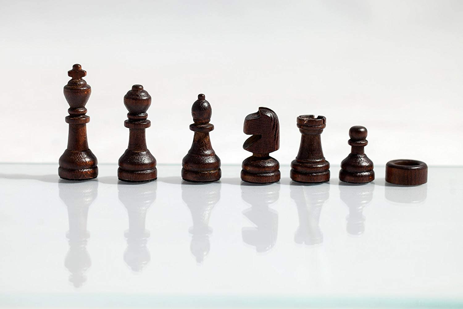 3 in 1 - Wooden Chess Backgammon Draughts SET - SMALL - Image 3