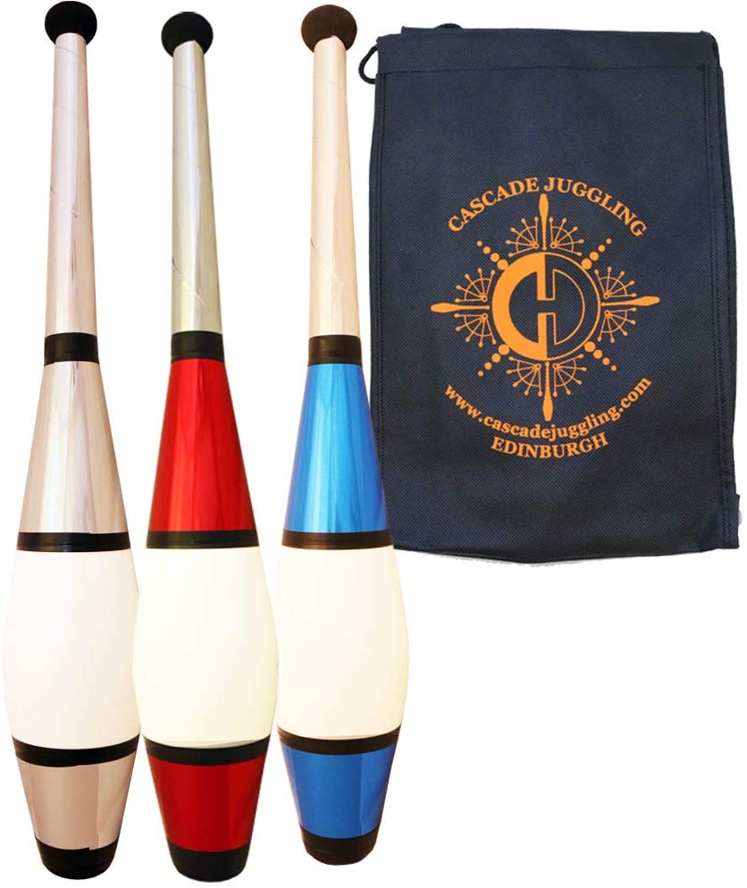 3 x Juggle Dream Euro Clubs Red/ Blue/ Silver Great Beginner to
