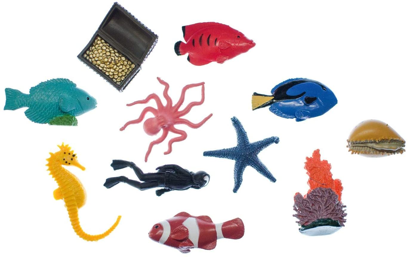 Miniblings 10X Coral Reef Fish Set Figurines Toy Animal Figure Figures