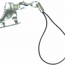 Miniblings Skatec Ice Skate Mobile Phone Charm Pendant Figure Figures Figurines Skating Winter Sport Silver