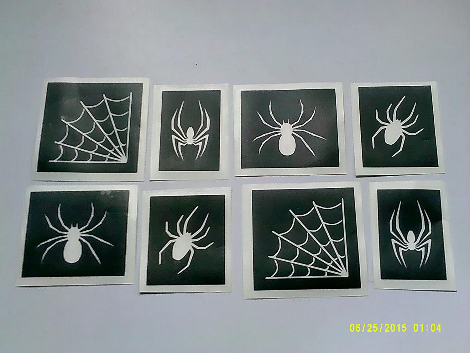 30 x Spider Stencils (Mixed) for Glitter Tattoos/Airbrush/face Painting Halloween Gothic Scary Spooky Creepy - Image 2