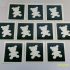 30 x Teddy Bear Stencils for Glitter Tattoos/Airbrush/Cakes Fundraising Children in Need