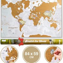 Scratch The World&reg; Travel Map - Scratch Off World Map Poster with Gift Tube - X-Large - 84 x 59 cm - Maps International - 50 Years + of Map Making