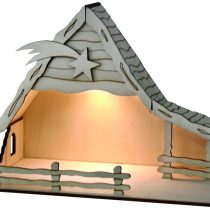 Sol-Expert Group 44411 Solar Christmas Nativity Scene Bethlehem Construction Kit, Wood, Natural
