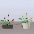 JT Assorted Potted Flower Plants 3, HO-Scale, (6pack)
