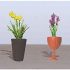 JT Assorted Potted Flower Plants 2, O-Scale, (6 pack)