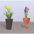 JT Assorted Potted Flower Plants 2, HO-Scale, (6pack)