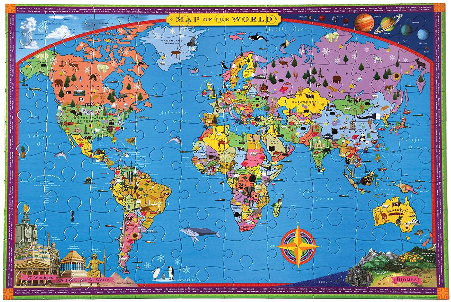 eeBoo PZWR2 Puzzle, World Map – TopToy