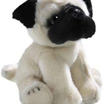Carl Dick Pug sitting 8.5 inches, 22cm, Plush Toy, Soft Toy 3135