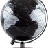 BRUBAKER Black Silver World Globe Chrome Design Stainless Steel 7.5 inches tall