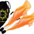 Flames N Games ANGEL POI Set (Orange) Practice Poi AKA Scarf Spiral Poi + Travel Bag