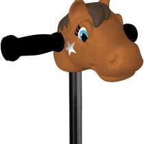 Scootaheadz: Kids Scooter Accessories | Pony Brown | Fits Most Childrens 2 Wheeled and 3 Wheeled Scooters | T-Bar Handle Scooter Pony Head for Boys and Girls