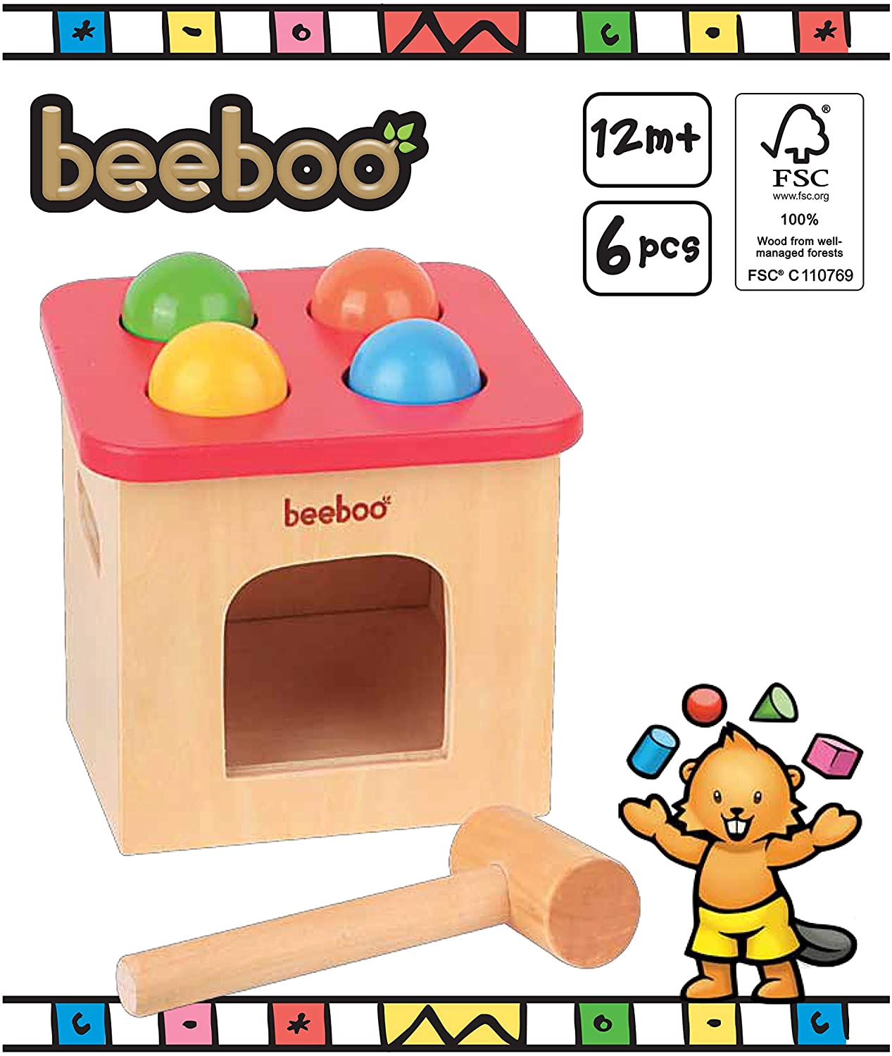 The Toy Company BEEBOO Hammer Bench – Square – TopToy