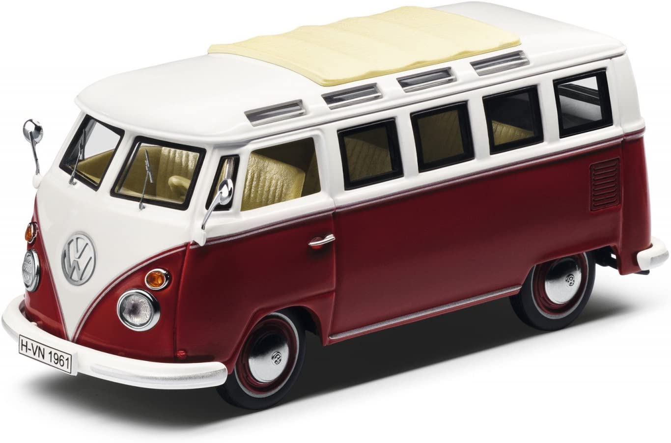Uil Guggenheim Museum dramatisch Volkswagen Original Model Car T1 Samba Bus Red/Cream 1:43 – TopToy