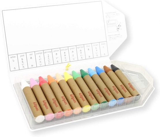Set of 12 Large Water Soluble Crayons by Kitpas