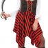 Womens Pirate Costume Striped Caribbean Pirates First Mate Dress