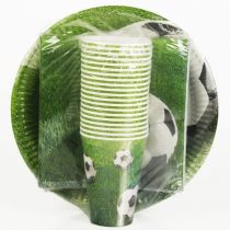 60-Piece Football Party Set 20x Paper Plates 20x Paper Cups and 20x Napkins