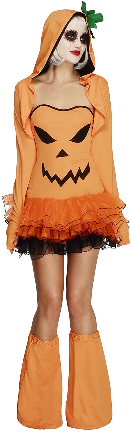 Fever Adult Womens Pumpkin Costume Tutu Dress Costume Detachable Clear Straps Jacket And 4247