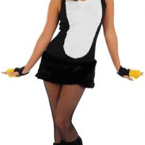 Womens Penguin Costume Ladies Sexy & Cute Black Animal Dress Outfit