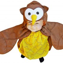 Seruna F68 Size 80-86 Owl costume for little children and kids, comfortable over normal clothes