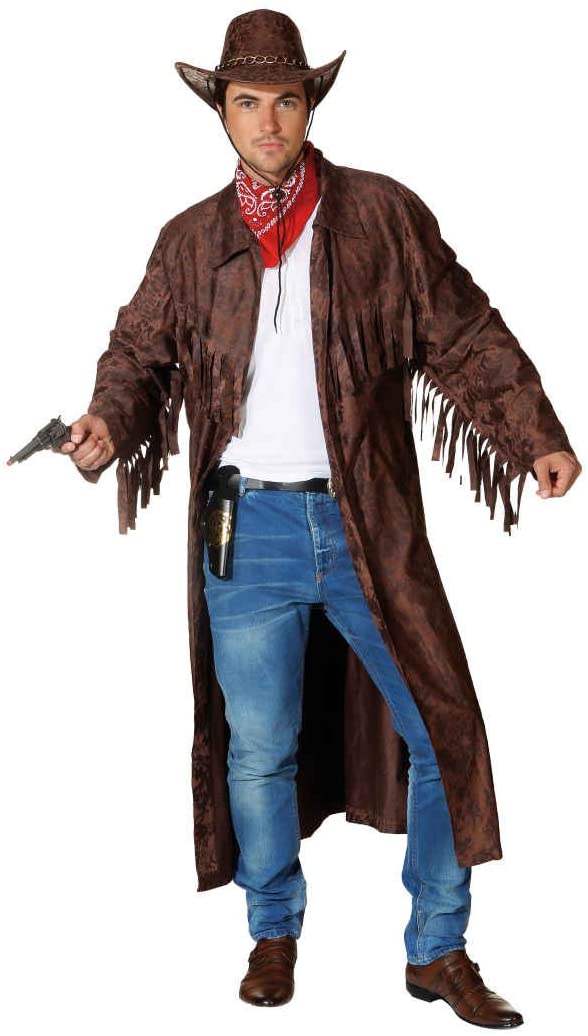 Western Coat in Brown for Men Cowboy Costume Carnival – TopToy