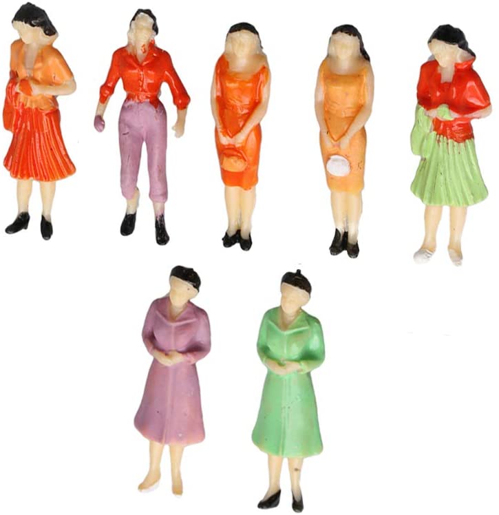 100 Piece 1:75 Scale Hand Painted Model Train People Figures – OO Gauge, Multi-Color Plastic For Layouts & Dioramas