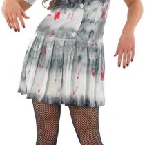 Zombie School Girl - Halloween - Adult Fancy Dress Costume - Small - 8-10