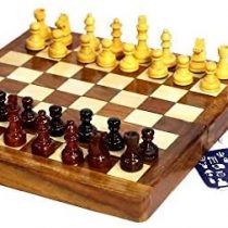 Artist Haat Chess Set - Foldable Magnetic wooden Chess board and chess pieces with storage (SIZE : 12x12 INCHES).