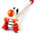 Push Pull Along Wooden Toy Zebra for Baby Toddler Boys and Girls