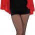 Womens Little Red Riding Hooded Cape Short Fairytale Costume Accessory