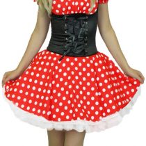 Yummy Bee - Missy Mouse Costume Women - Adult Mouse Costume - Fancy Dress Outfit Halloween - Black Stockings - Plus Size 6-18