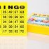 DiPrint 200 large printed Bingo cards for seniors system 25 from 75 (yellow)