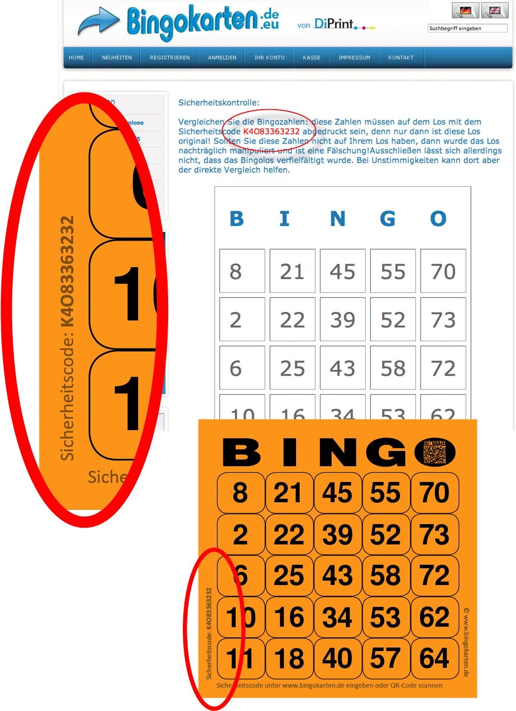 DiPrint 200 large printed Bingo cards for seniors system 25 from 75 (green) - Image 3