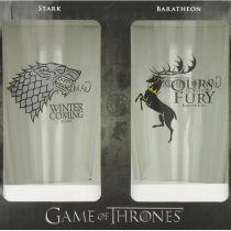 Game of Thrones Pint Glass Set: Stark / Baratheon