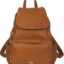 Mabel London Unisex Backpack Bag - Plain Soft Faux Leather - Womens Mens Travel Rucksack Bag - Small/Medium Size - Jade (Black)