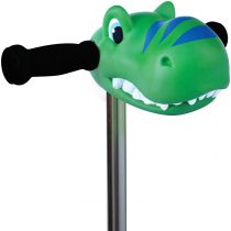 Scootaheadz: Kids Scooter Accessories | Scooter Dinosaur Green | Fits Most Childrens 2 Wheeled and 3 Wheeled Scooters | T-Bar Handle Scooter Dinosaur Head for Boys and Girls