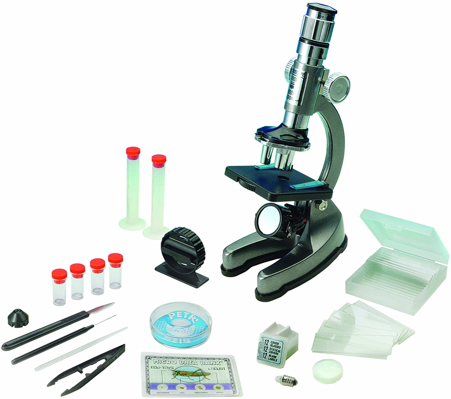 Edu Science Die Cast Microscope Set & Carry Case – TopToy