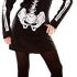 Fyasa 706097-T04 Skeleton Girl Fancy Dress Costume for 12 Years Above, Multi-Color, Large