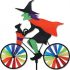 Premier Kite Bike Spinner Witch Figurative Weathervane - Orange