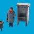 Model Scene OO Fogman, Hut & Brazier