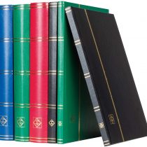 Lighthouse Stockbook DIN A4, 16 black pages, non-padded cover, green