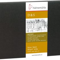 Hahnemuhle Sketch Book D&S, 140gsm Book, Black with stitched binding, A6 Landscape