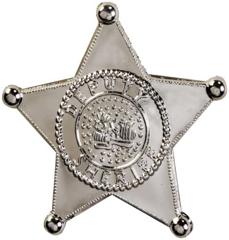 Forum Novelties Western Cowboy Jumbo Costume Sheriff Badge: Silver One ...