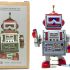 Tin Toy Robot - Radar DAVE Robot - Wind up collectible tin toy