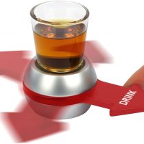 Barbuzzo Original Spin The Shot &ndash; Fun Party Drinking Game, Includes 2 Ounce Shot Glass