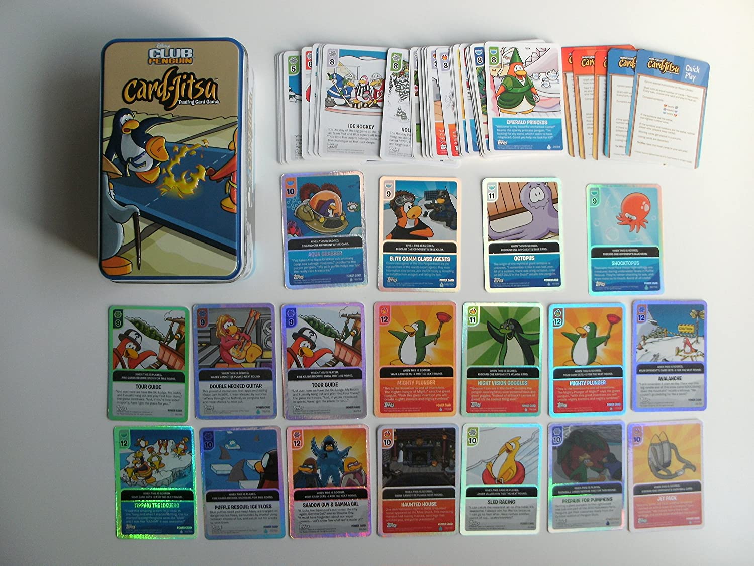 Disney Topps Club Penguin Trading Cards 4 Foil 79 80 86 89 Power
