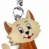 Wooden Keyring Kitten Design