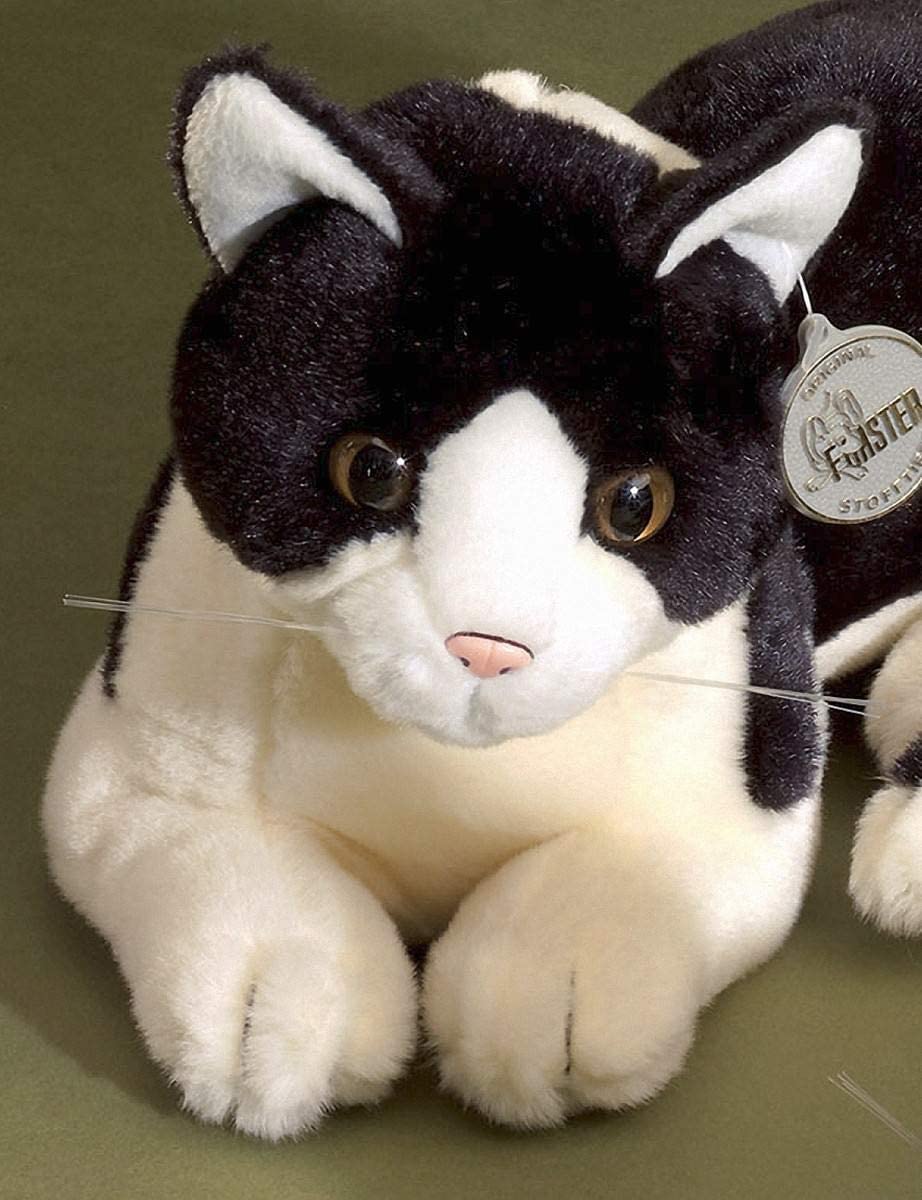 grey soft toy cat