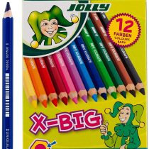 JOLLY X-BIG Delta Colouring pen, 12 Cardboard case, Bright Colours, ergomoic
